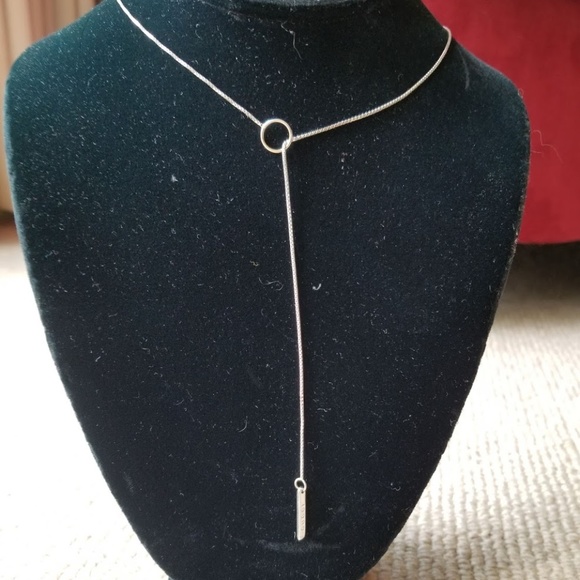 8k White Gold Gucci Logo Lariat Chain 